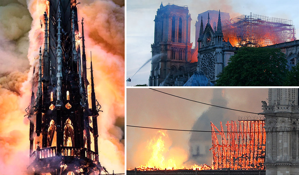 Incendio en Notre Dame protagoniza portadas de los diarios